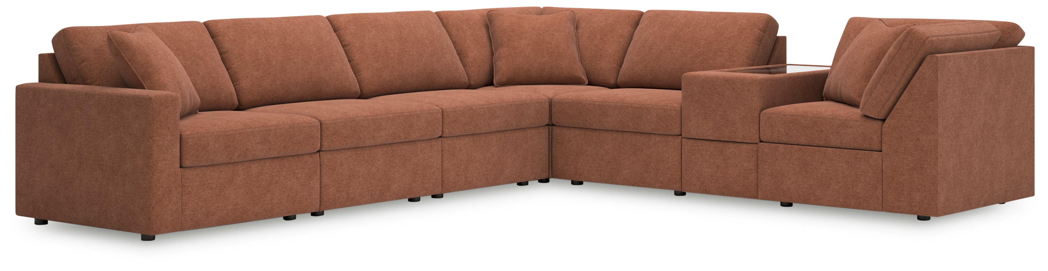 Furniture City Laplace - Ashley Furniture - Modmax 7-Piece Sectional - 7-Piece Sectional with Storage Console - 92102S32