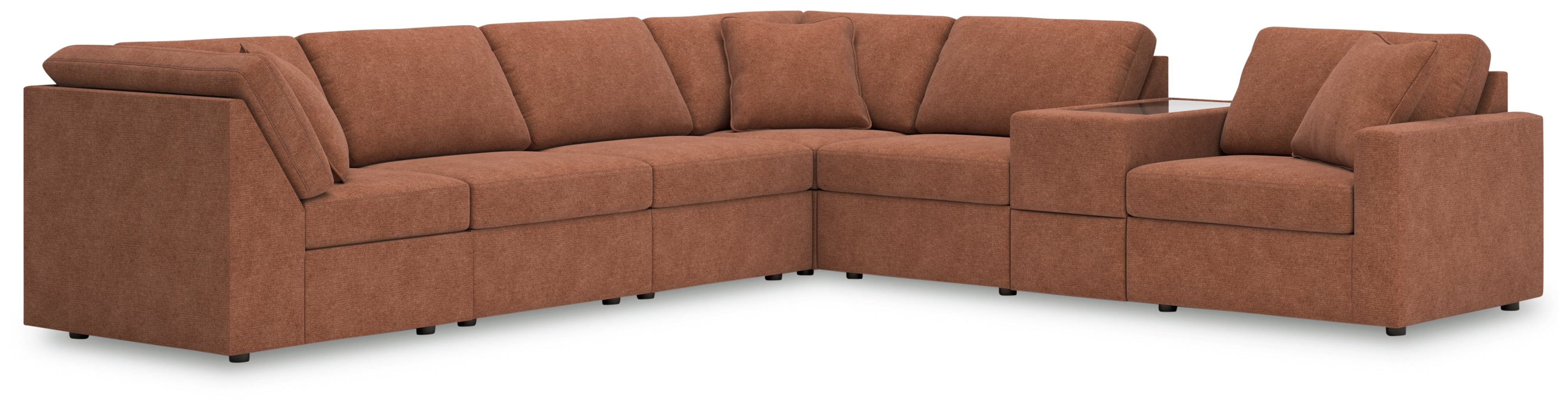 Furniture City Laplace - Ashley Furniture - Modmax 7-Piece Sectional - RAF 7-Piece Sectional / Spice - 92102S33