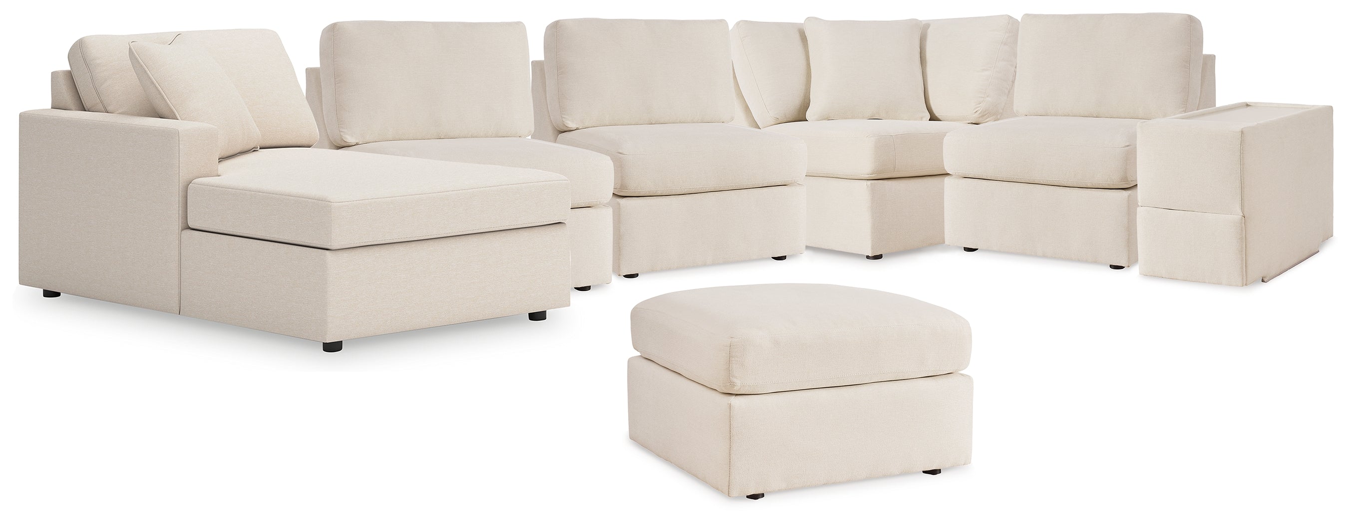 Furniture City Laplace - Ashley Furniture - Modmax 6-Piece Sectional with Chaise and Ottoman - 6-Piece Sectional with Chaise and Ottoman / Oyster - 92103U6