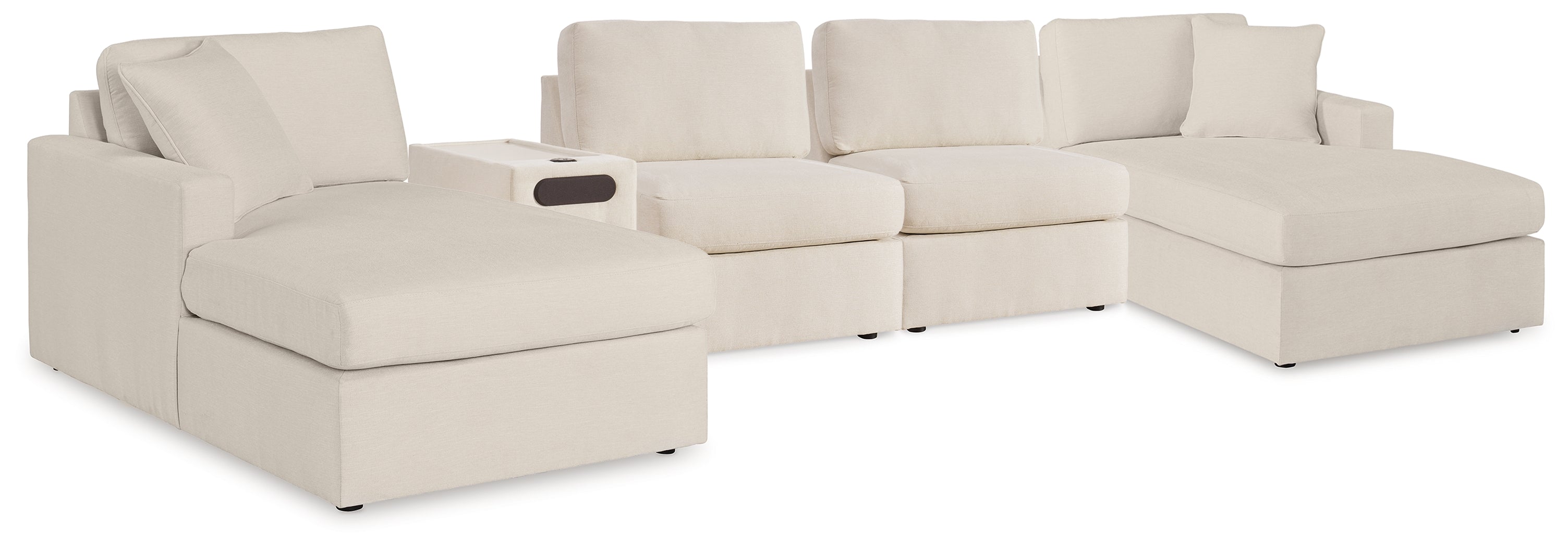 Furniture City Laplace - Ashley Furniture - Modmax 5 Piece Sectional with Audio Console - RAF 5 Piece Sectional with Audio Console / Oyster - 92103S70