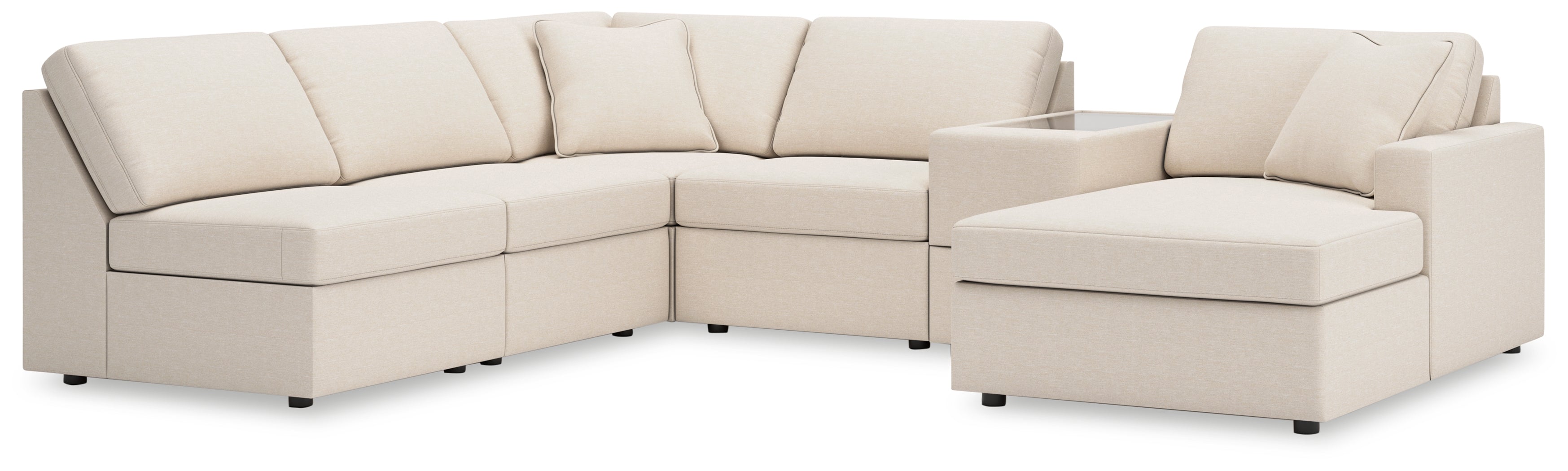 Furniture City Laplace - Ashley Furniture - Modmax Sectionals - 6-Piece Sectional with Chaise and Storage Console - 92103S22