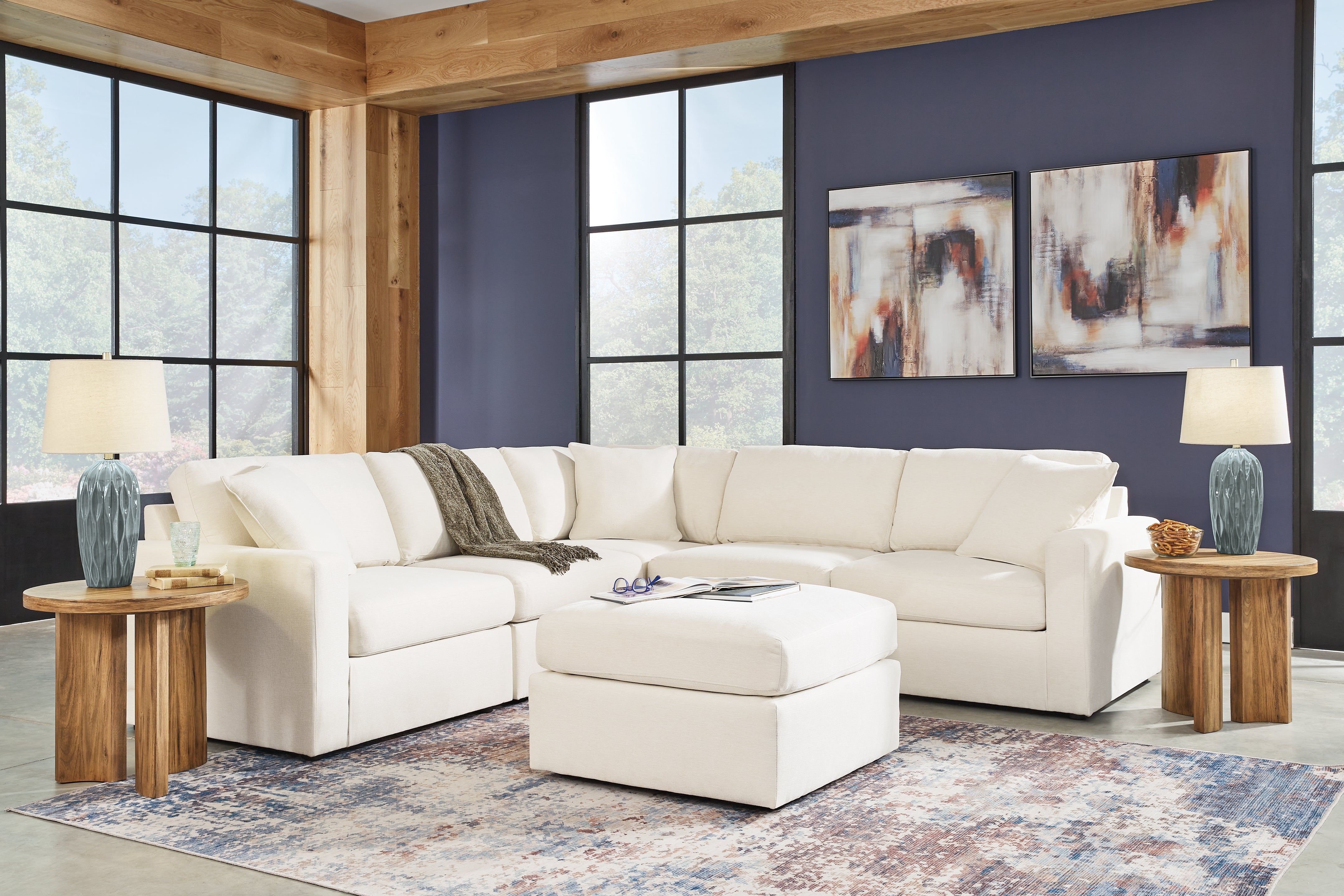 Furniture City Laplace - Ashley Furniture - Modmax 5-Piece Sectional and Ottoman - 5-Piece Sectional and Ottoman / Oyster - 92103U14