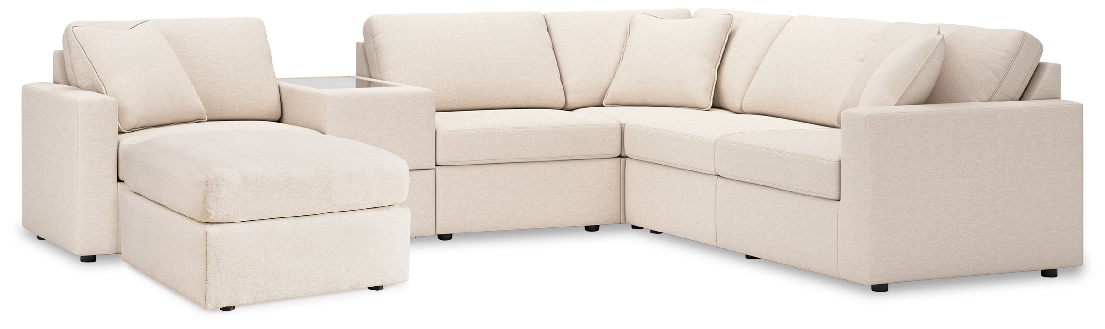 Furniture City Laplace - Ashley Furniture - Modmax 6-Piece Sectional and Ottoman - 6-Piece Sectional and Ottoman / Oyster - 92103U16