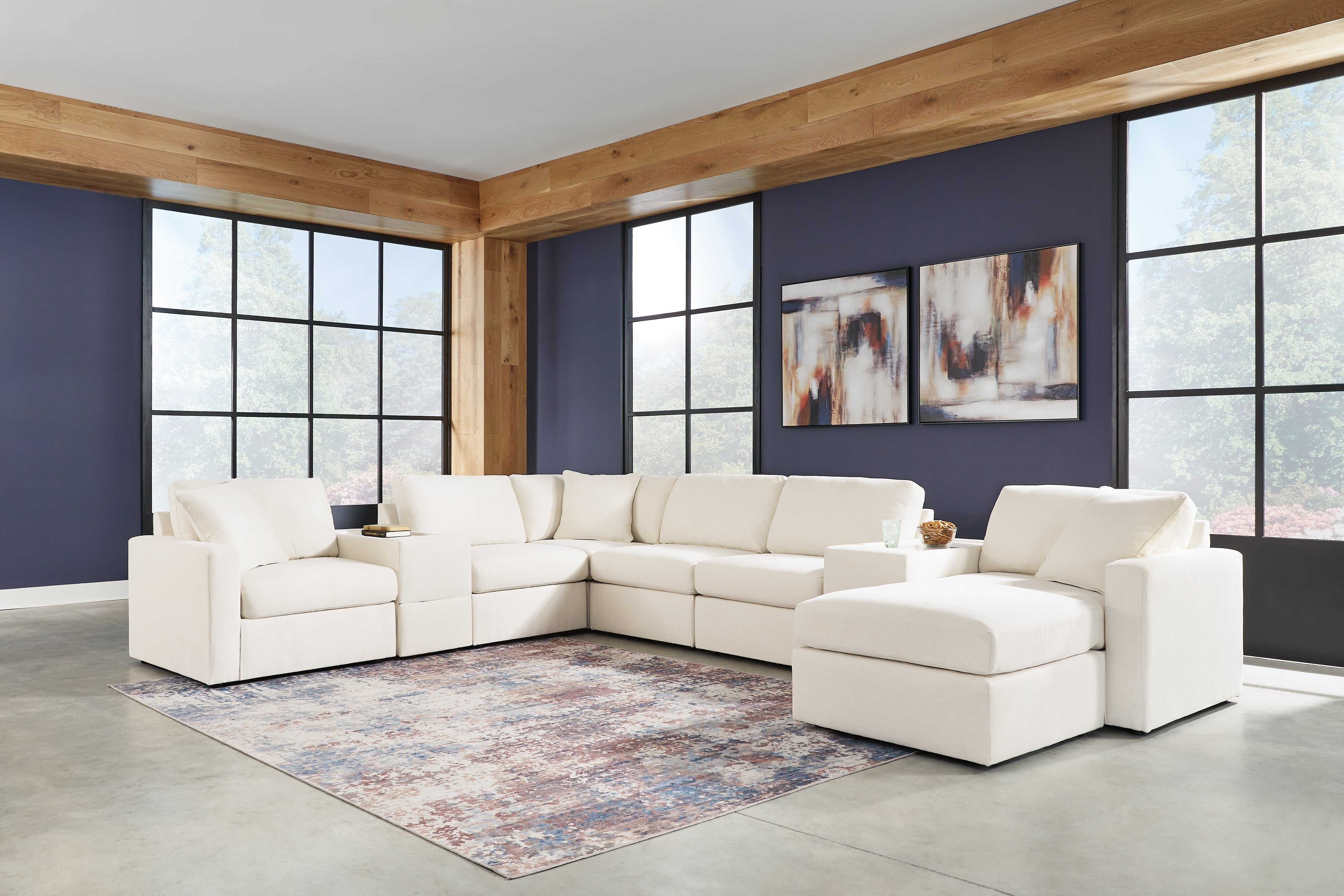 Furniture City Laplace - Ashley Furniture - Modmax 8-Piece Sectional and Ottoman - 8-Piece Sectional and Ottoman / Oyster - 92103U3