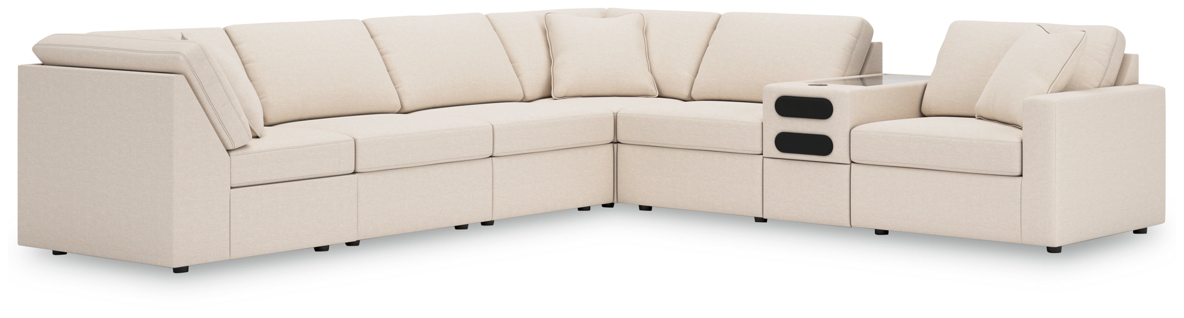 Furniture City Laplace - Ashley Furniture - Modmax 7-Piece Sectional - 7-Piece Sectional with Audio Console / Oyster - 92103S34