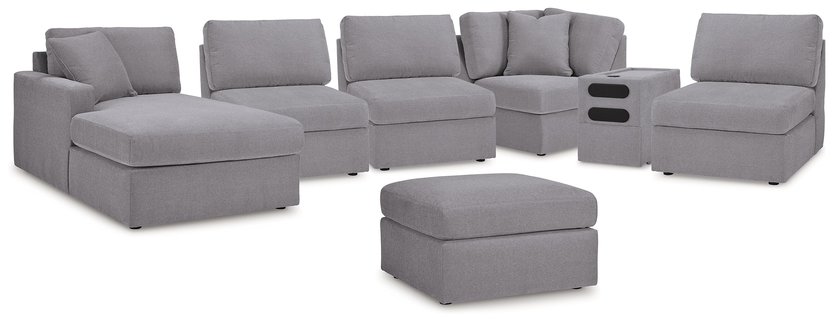 Furniture City Laplace - Ashley Furniture - Modmax 6-Piece Sectional with Chaise and Ottoman - 6-Piece Sectional with Chaise and Ottoman - 92104U9