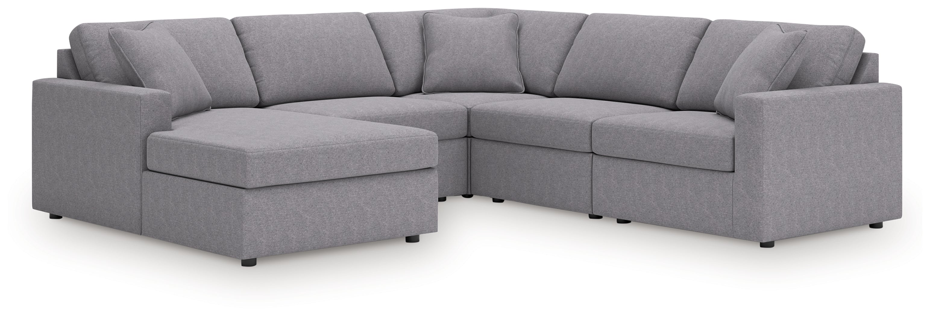 Furniture City Laplace - Ashley Furniture - Modmax 5-Piece Sectional with Chaise - RAF 5-Piece Sectional with Chaise / Granite - 92104S67