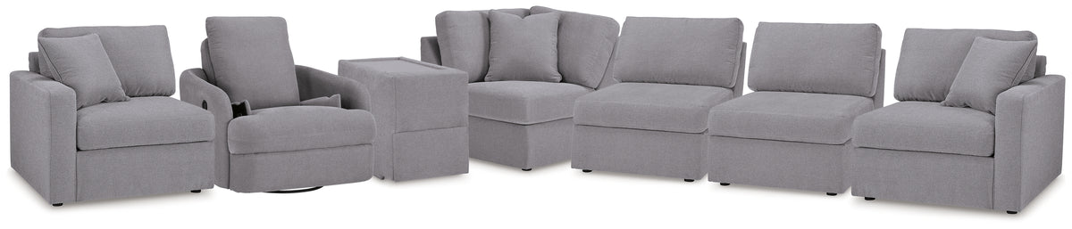 Furniture City Laplace - Ashley Furniture - Modmax 6-Piece Sectional and Swivel Glider Recliner - 6-Piece Sectional and Swivel Glider Recliner - 92104U17