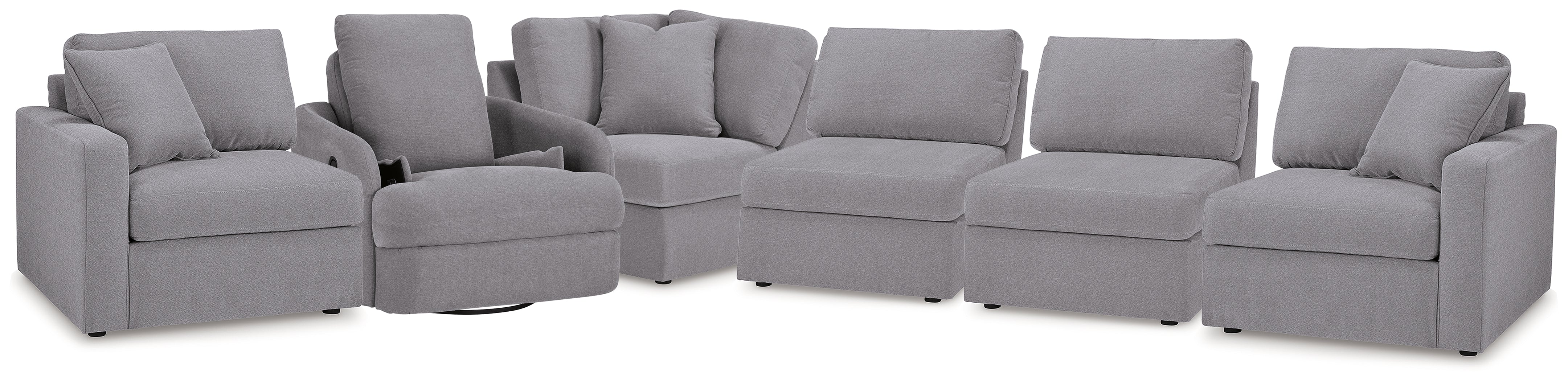 Furniture City Laplace - Ashley Furniture - Modmax 5-Piece Sectional and Swivel Glider Recliner - 5-Piece Sectional and Swivel Glider Recliner - 92104U15