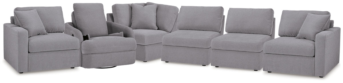 Furniture City Laplace - Ashley Furniture - Modmax 5-Piece Sectional and Swivel Glider Recliner - 5-Piece Sectional and Swivel Glider Recliner - 92104U15