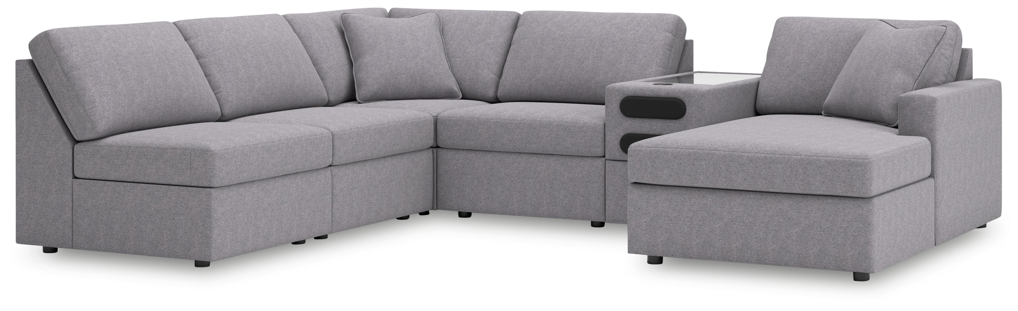 Furniture City Laplace - Ashley Furniture - Modmax Sectionals - 6-Piece Sectional with Chaise and Audio Console - 92104S25