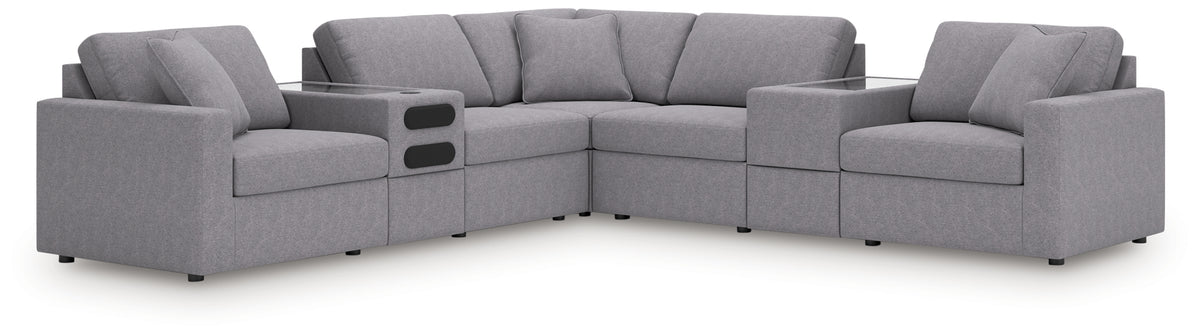 Furniture City Laplace - Ashley Furniture - Modmax 7-Piece Balanced Sectional with Audio and Storage Consoles - RAF 7-Piece Balanced Sectional with Audio and Storage Consoles - 92104S69