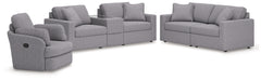 Modmax 3-Piece Sectional Sofa, 2-Piece Sectional Loveseat and Swivel Glider Recliner
