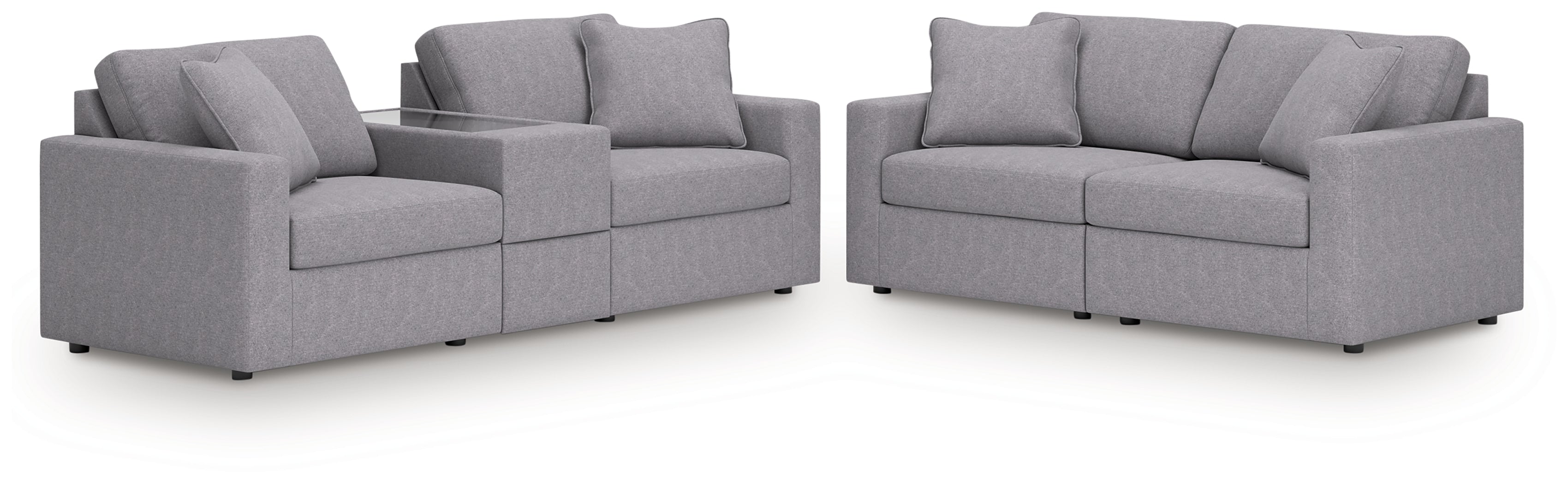 Furniture City Laplace - Ashley Furniture - Modmax 3-Piece Sectional Sofa and 2-Piece Sectional Loveseat - 3-Piece Sectional Sofa and 2-Piece Sectional Loveseat / Granite - 92104U22