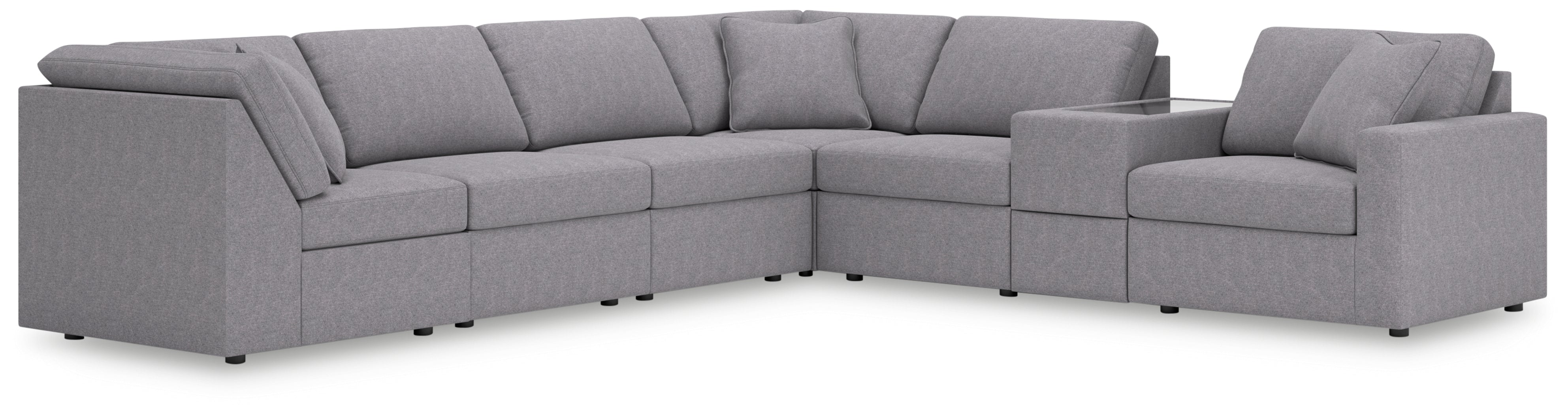Furniture City Laplace - Ashley Furniture - Modmax Sectionals - 7-Piece Sectional with Storage Console - 92104S32