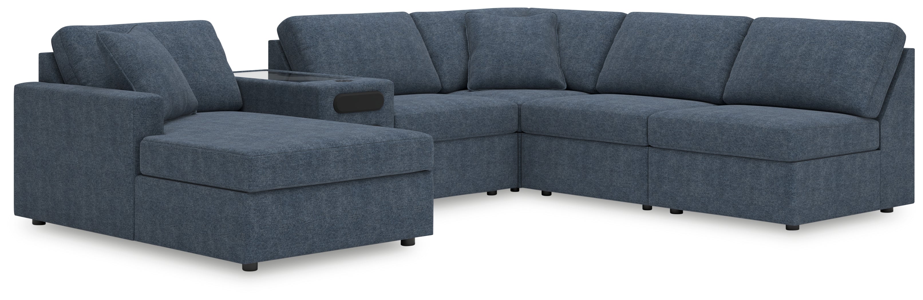 Furniture City Laplace - Ashley Furniture - Modmax 6-Piece Sectional with Chaise - RAF 6-Piece Sectional with Chaise / Ink - 92121S24