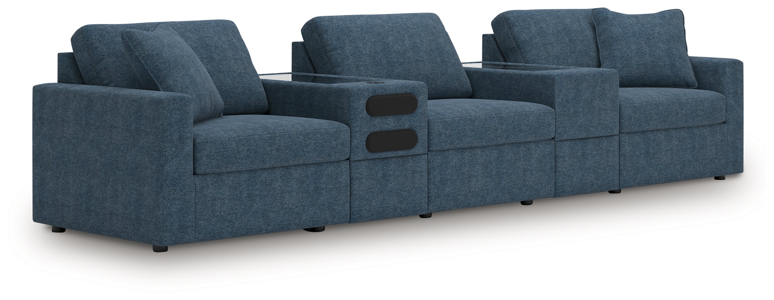 Furniture City Laplace - Ashley Furniture - Modmax 5-Piece Sectional with Audio System - RAF 5-Piece Sectional with Audio System / Ink - 92121S64