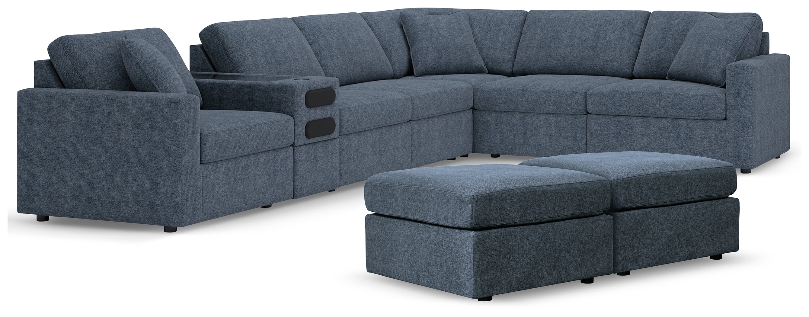 Furniture City Laplace - Ashley Furniture - Modmax 6-Piece Sectional and 2 Ottomans - 6-Piece Sectional and 2 Ottomans / Ink - 92121U8