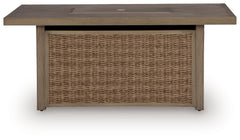 Laguna Heights - Rectangular Fire Pit Table - Beige