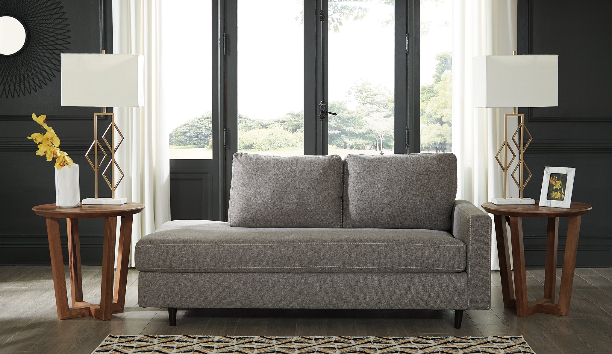 Furniture City Laplace - Ashley Furniture - LymanLiving Room - RAF Corner Chaise / Graphite - 9330317