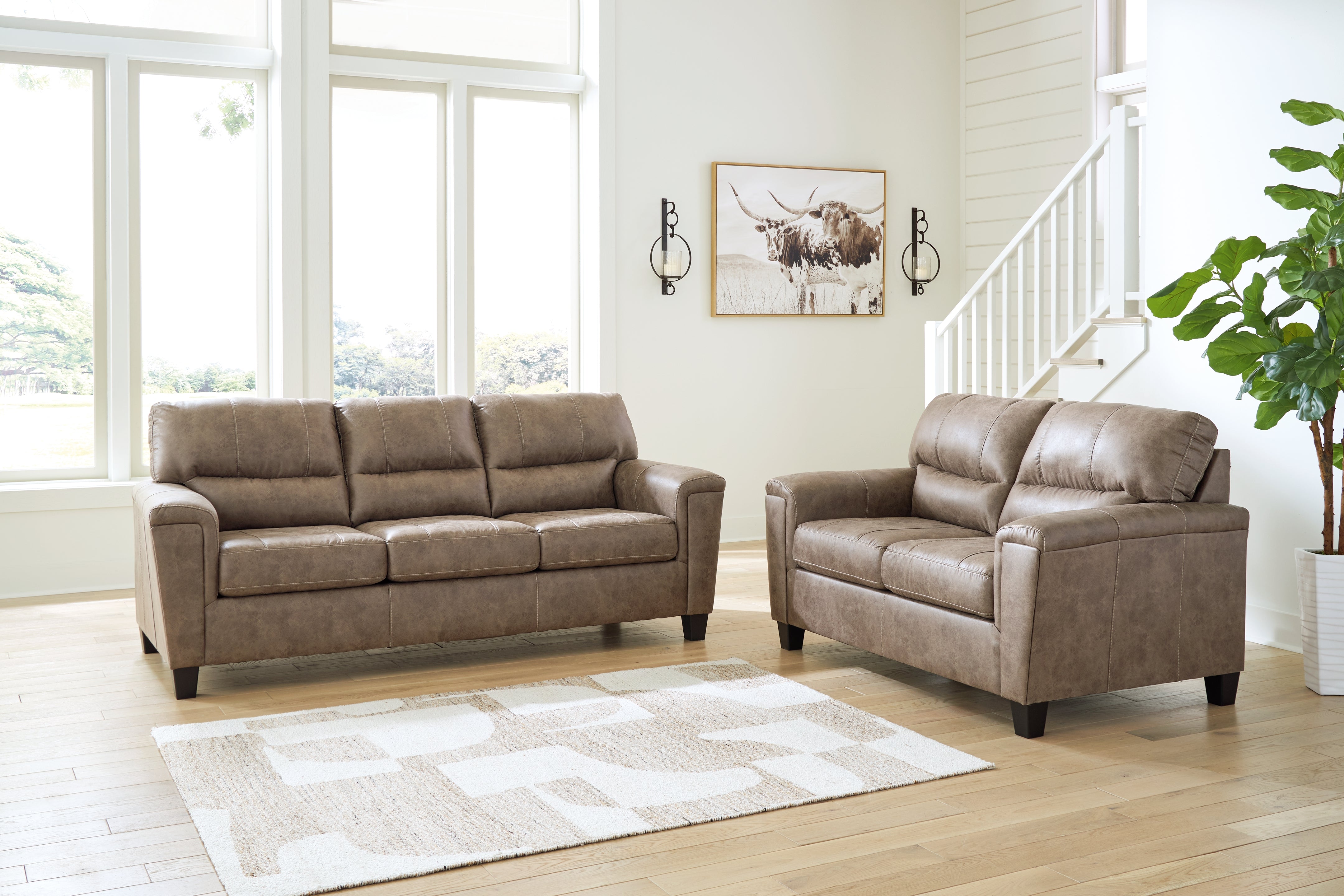 Furniture City Laplace - Ashley Furniture - Navi Sofa and Loveseat - Sofa and Loveseat / Fossil - 94004U1