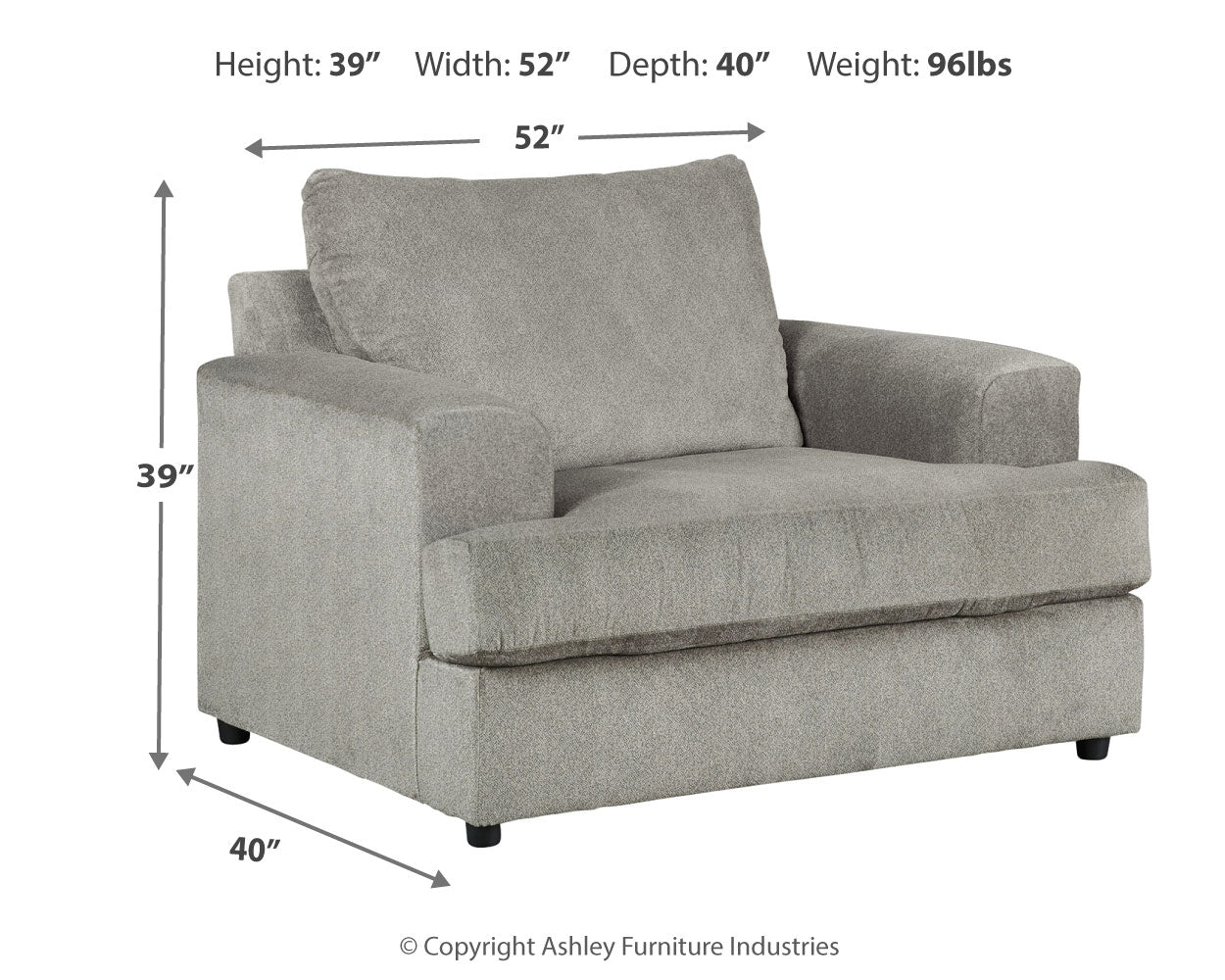 Furniture City Laplace - Ashley Furniture - SoletrenLiving Room - Sofa / Ash - 9510323