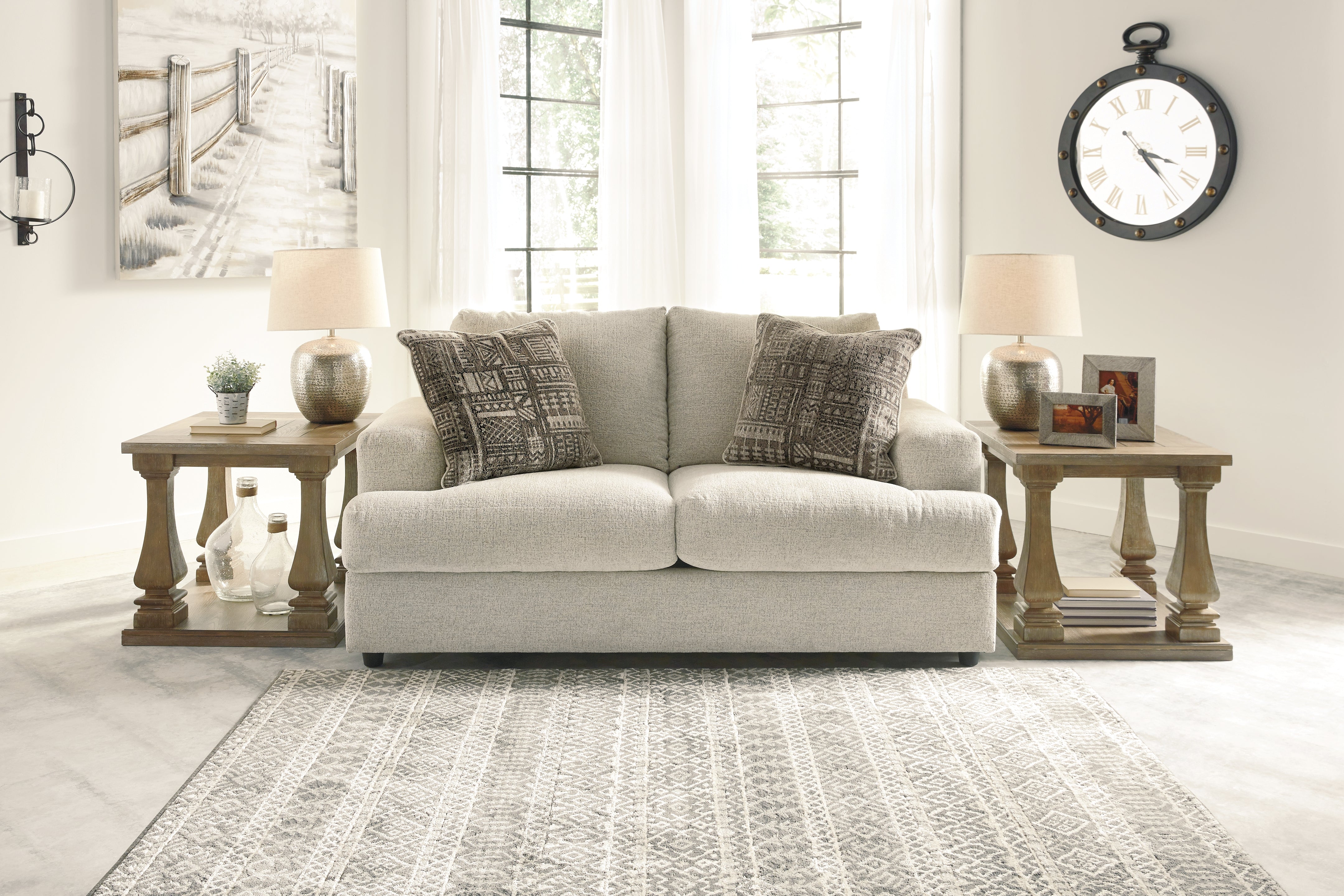 Furniture City Laplace - Ashley Furniture - SoletrenLiving Room - Loveseat / Ash - 9510435