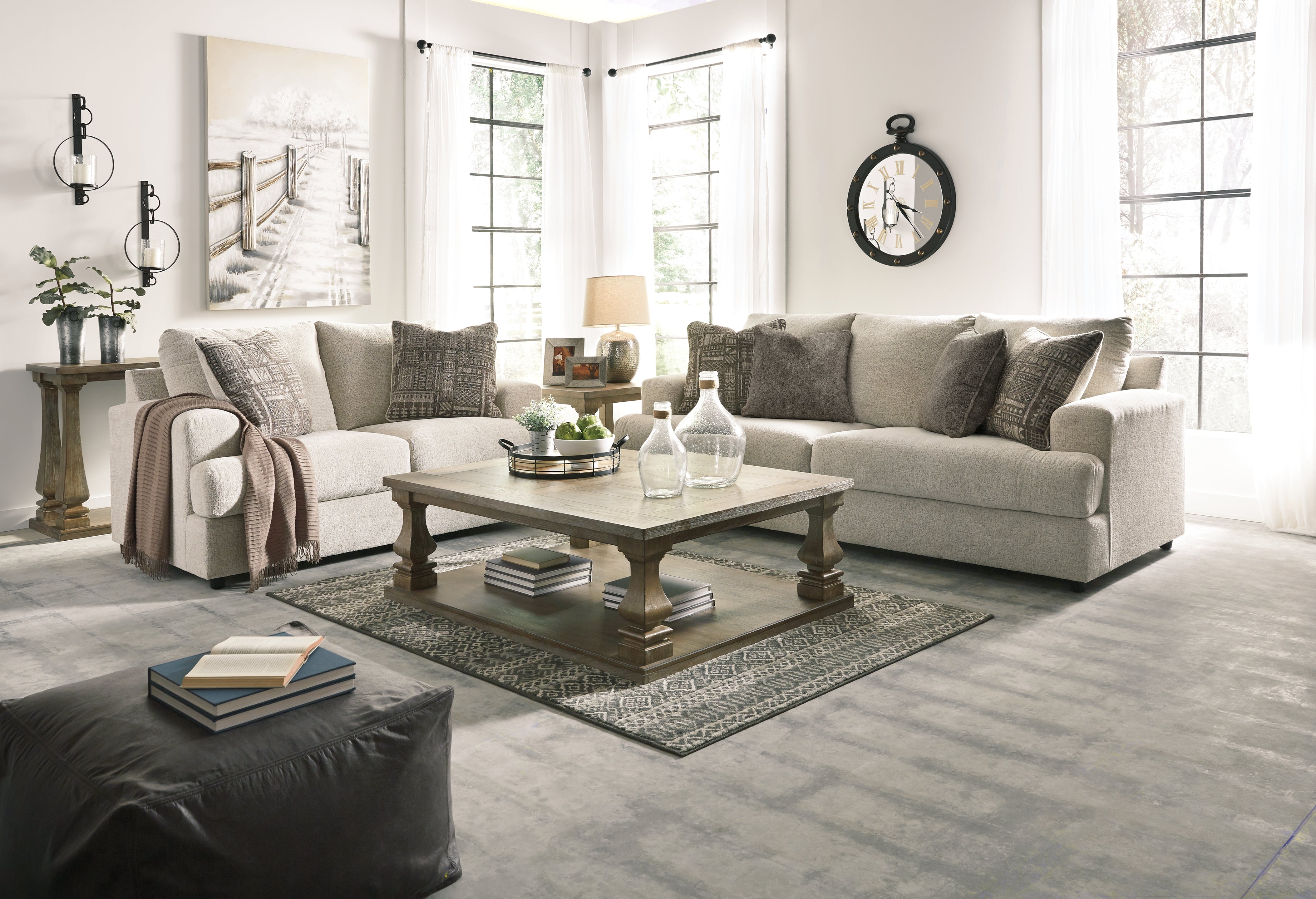 Furniture City Laplace - Ashley Furniture - SoletrenLiving Room - Loveseat / Ash - 9510438