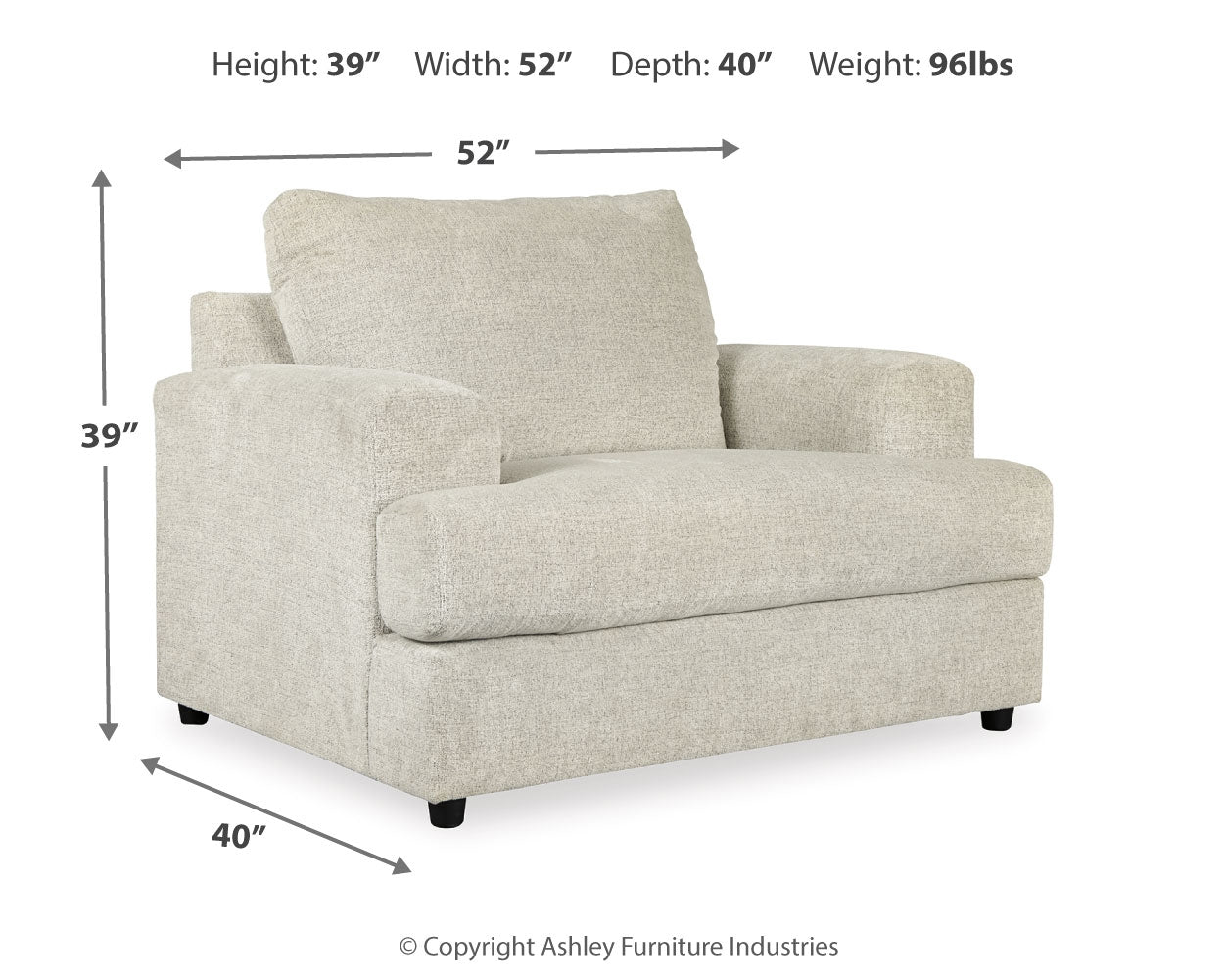 Furniture City Laplace - Ashley Furniture - SoletrenLiving Room - Chair and a Half / Stone - 9510423