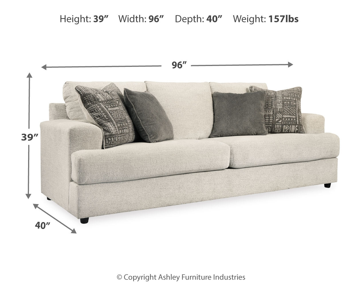 Furniture City Laplace - Ashley Furniture - SoletrenLiving Room - Loveseat / Ash - 9510438