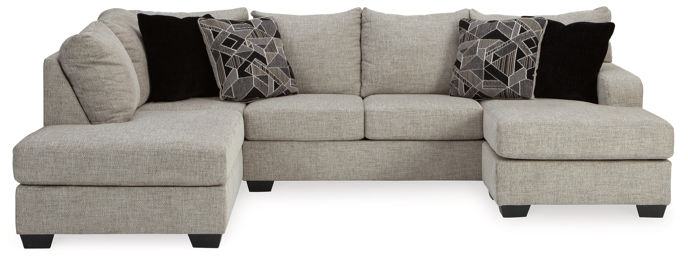 Furniture City Laplace - Ashley Furniture - Megginson Sectionals - RAF 2-Piece Sectional with Chaise / Storm - 96006S2