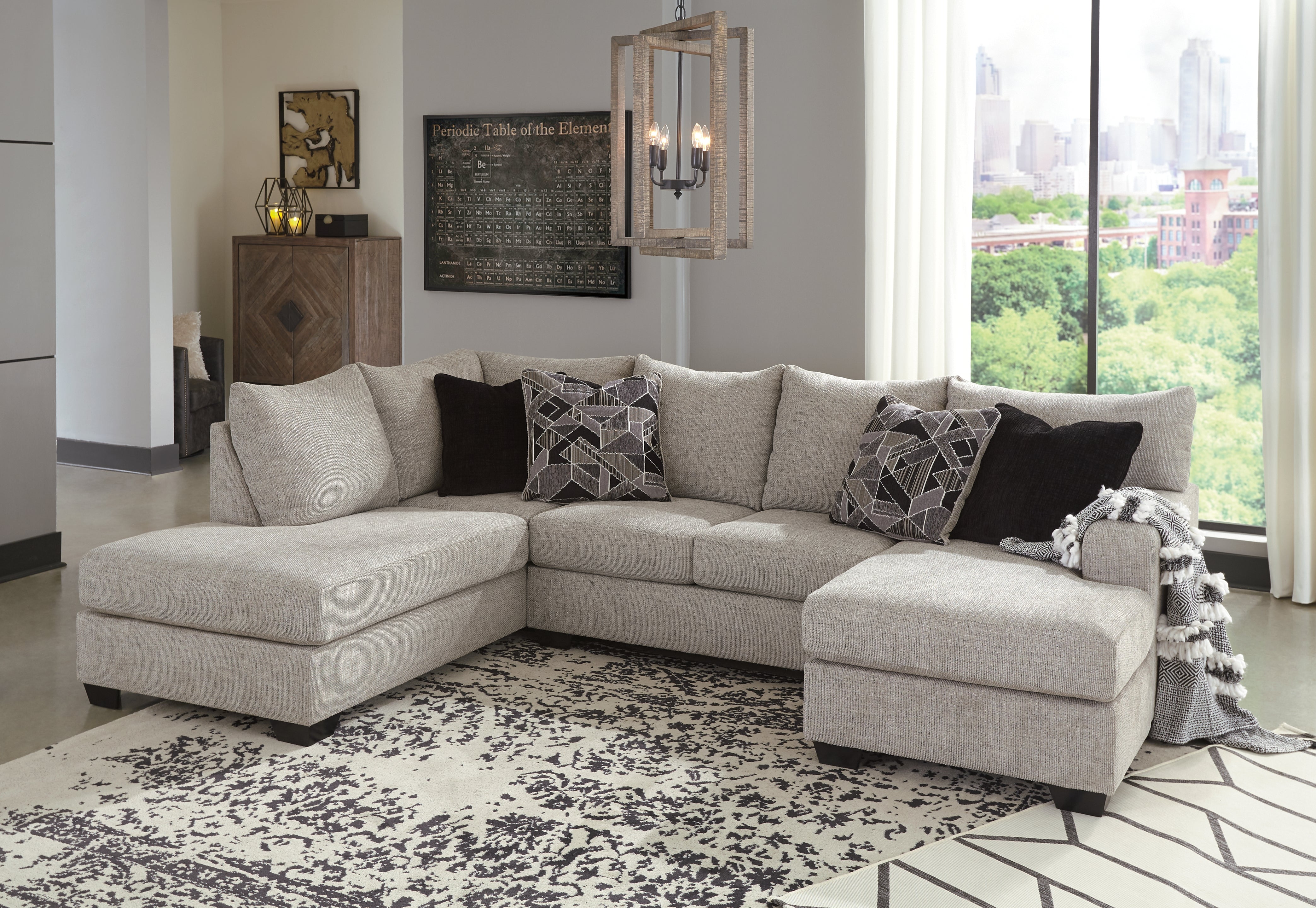 Furniture City Laplace - Ashley Furniture - Megginson Sectionals - RAF 2-Piece Sectional with Chaise / Storm - 96006S2