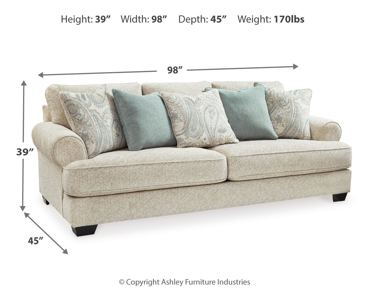 Furniture City Laplace - Ashley Furniture - MonaghanLiving Room - Sofa / Sandstone - 9620538