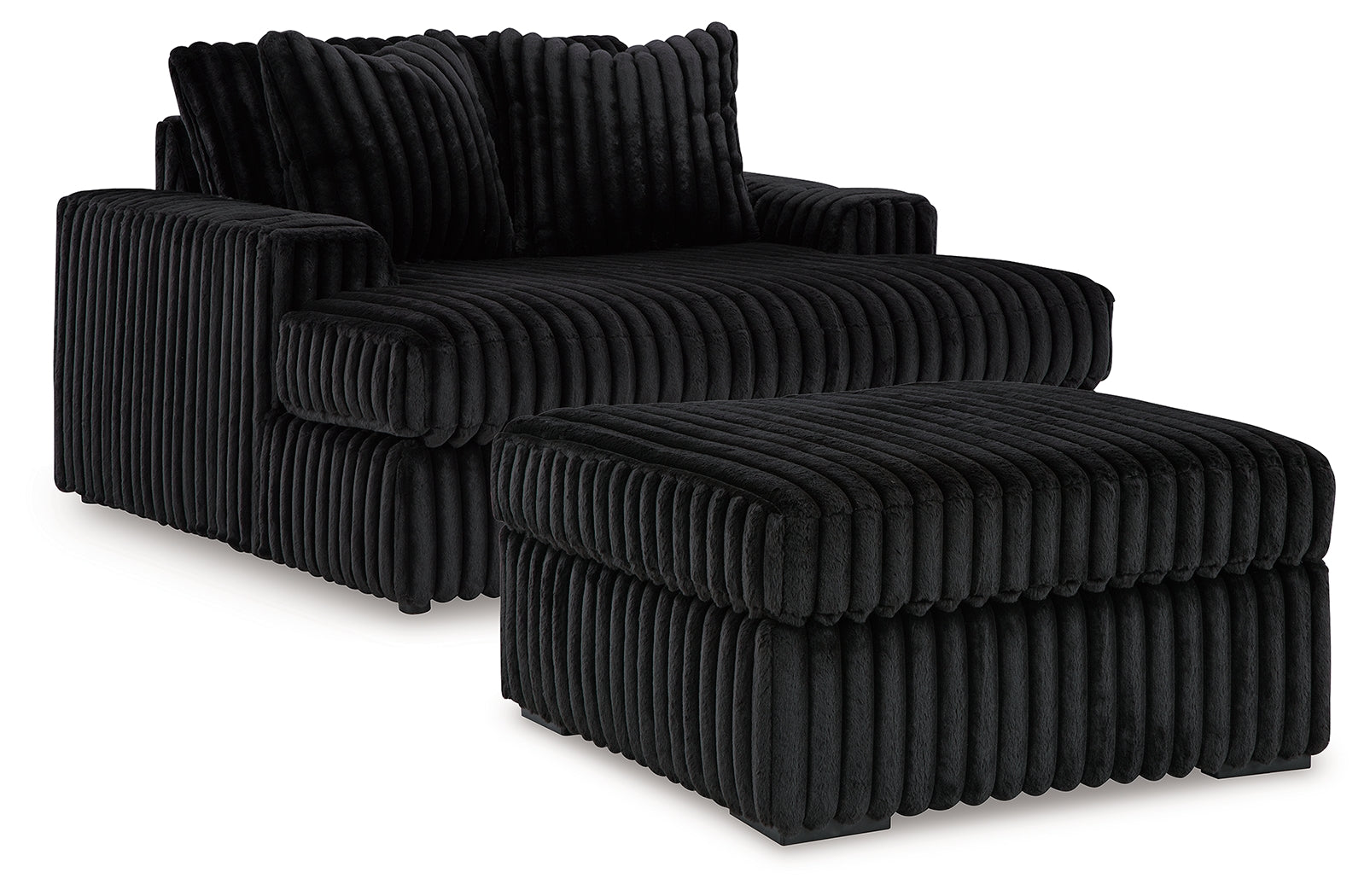 Furniture City Laplace - Ashley Furniture - Midnight-Madness Oversized Chaise and Oversized Accent Ottoman - Oversized Chaise and Oversized Accent Ottoman - 98103U10
