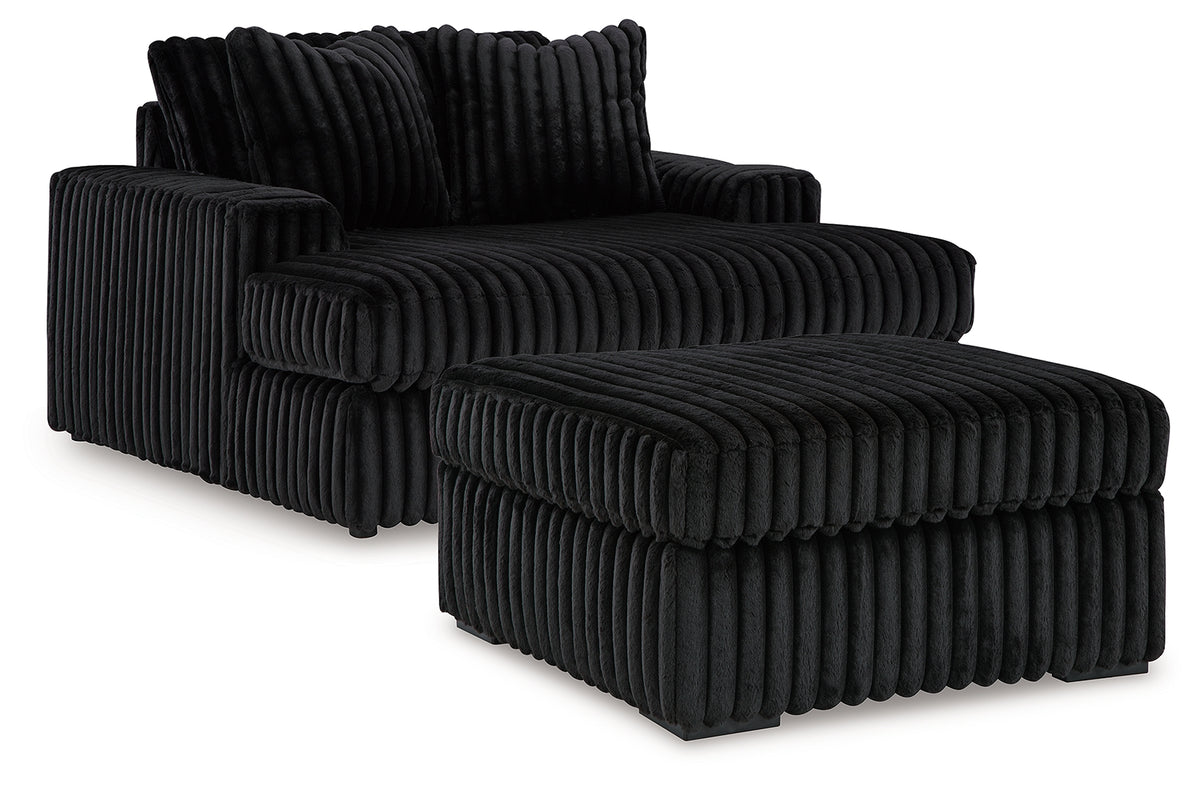 Furniture City Laplace - Ashley Furniture - Midnight-Madness Oversized Chaise and Oversized Accent Ottoman - Oversized Chaise and Oversized Accent Ottoman - 98103U10