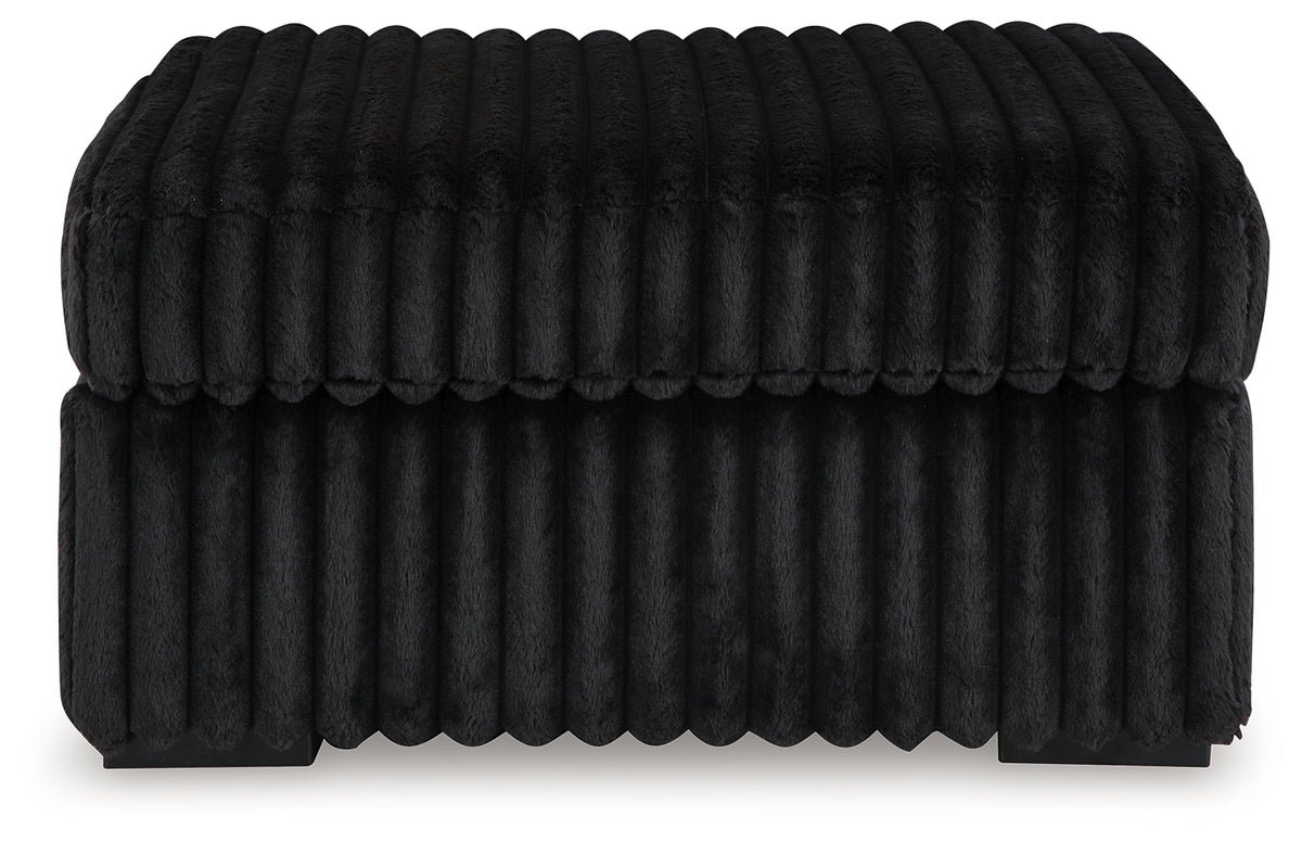 Furniture City Laplace - Ashley Furniture - Midnight-Madness 2-Piece Sectional and Oversized Accent Ottoman - 2-Piece Sectional and Oversized Accent Ottoman / Onyx - 98103U4