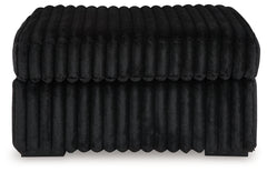 Midnight-Madness 3-Piece Sectional and Oversized Ottoman