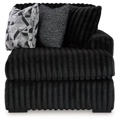 Midnight-Madness 2-Piece Sectional and Oversized Accent Ottoman