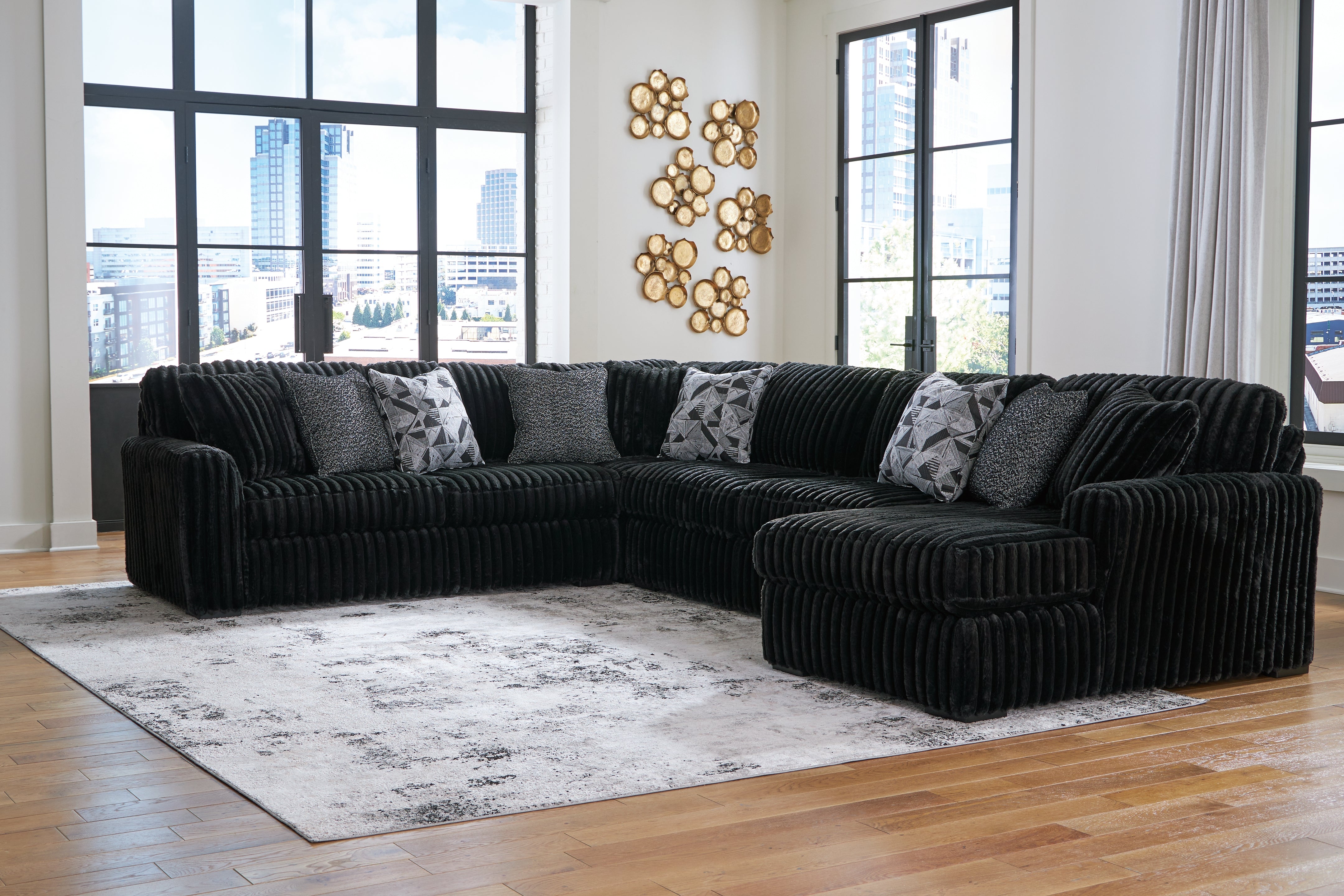 Furniture City Laplace - Ashley Furniture - Midnight-Madness Sectionals - LAF 4-Piece Sectional with Chaise - 98103S3