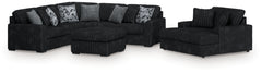 Furniture City Laplace - Ashley Furniture - Midnight-Madness 3-Piece Sectional, Chaise and Oversized Accent Ottoman - 3-Piece Sectional, Chaise and Oversized Accent Ottoman - 98103U1
