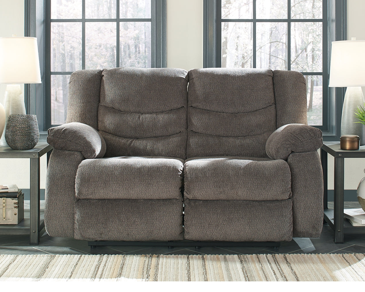 Furniture City Laplace - Ashley Furniture - TulenLiving Room - Reclining Loveseat / Gray - 9860686
