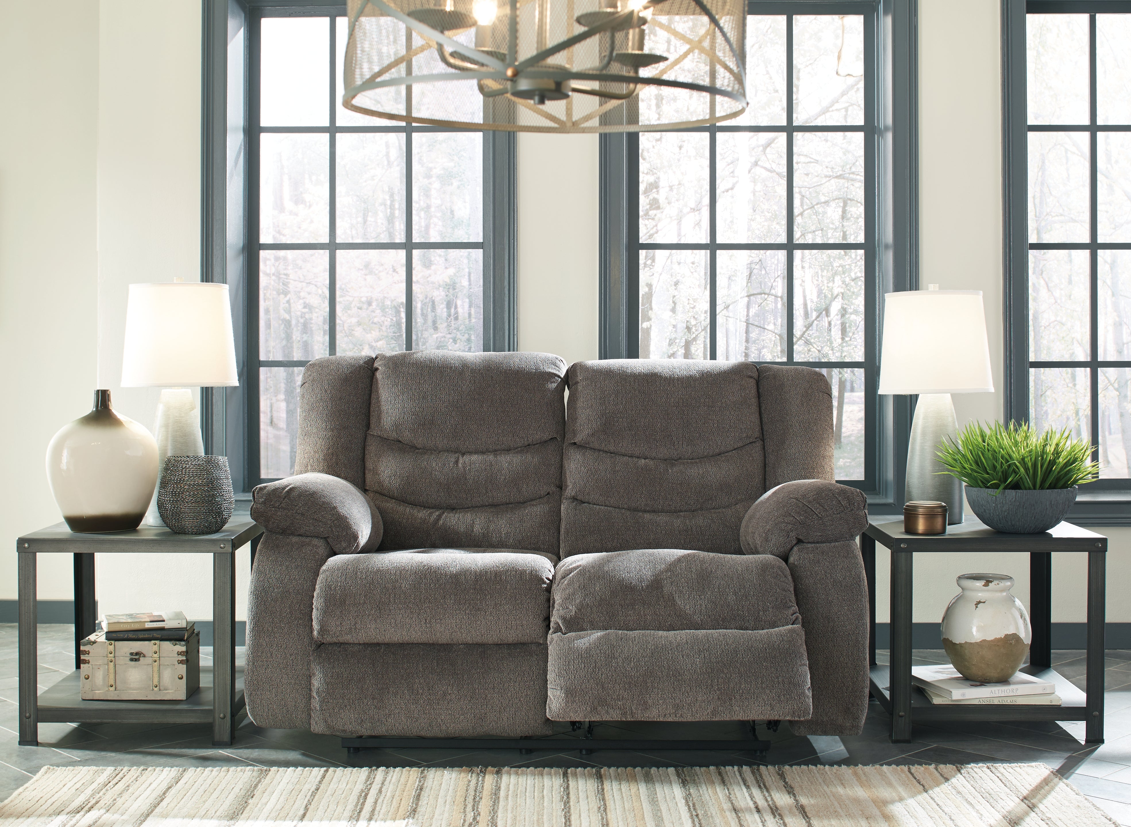 Furniture City Laplace - Ashley Furniture - TulenLiving Room - Reclining Loveseat / Gray - 9860686