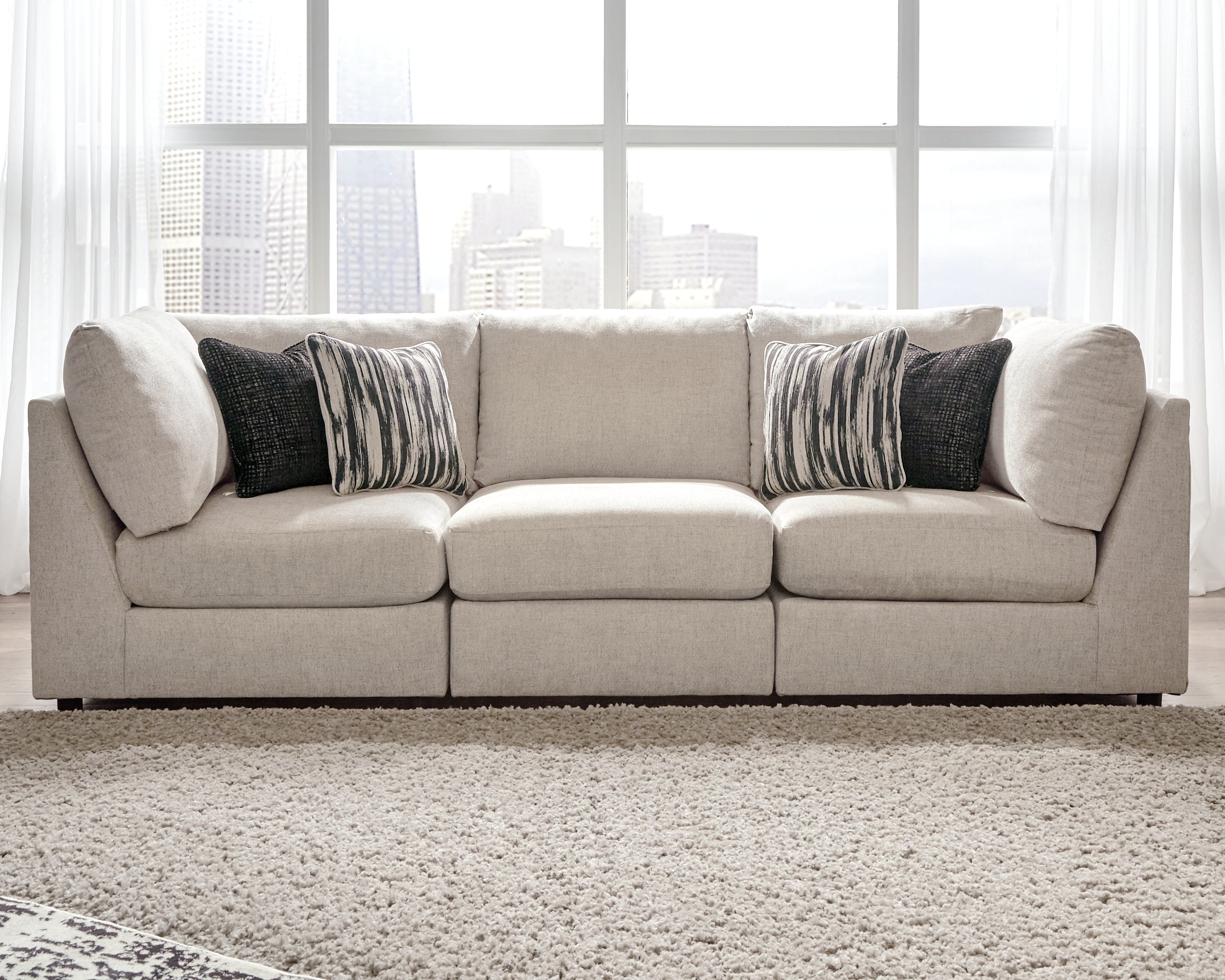 Furniture City Laplace - Ashley Furniture - Kellway Sectionals - 3-Piece Sectional Sofa / Bisque - 98707S6