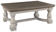 Havalance - Rectangular Cocktail Table - Gray / White