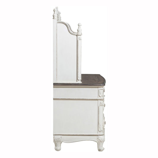 Cinderella - Writing Desk With Hutch - White