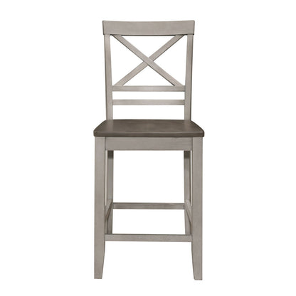 Brightleaf - Counter Height Chair (Set of 2) - Brown / Gray