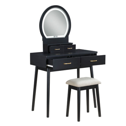 Camilla - Vanity Dresser With Mirror And Stool