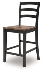 Wildenauer - Barstool (Set of 2) - Brown / Black