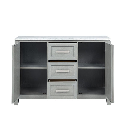 Fiona - Marble Top Dining Buffet / Server - Mist Gray