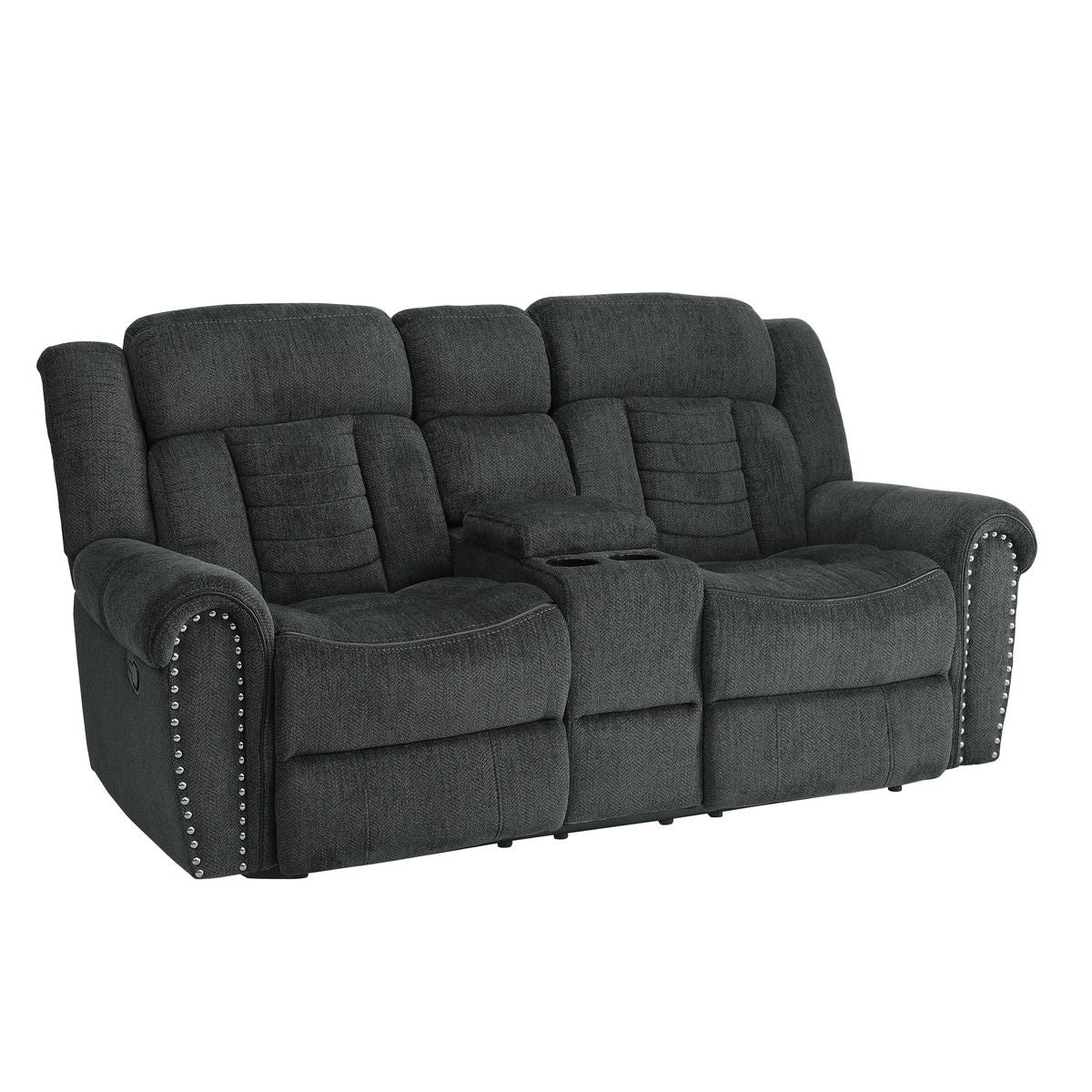 Nutmeg - Double Reclining Loveseat With Center Console
